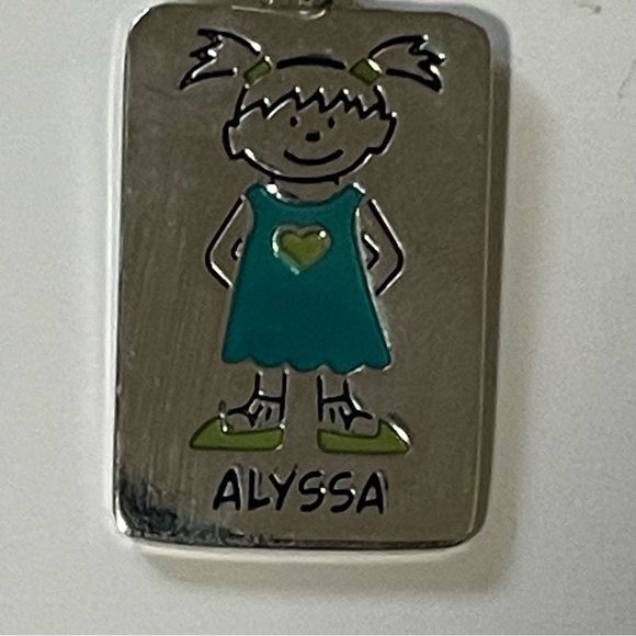 GANZ Kids Name Tag Charm ID Backpack Pull "ALISSA" - Picture 2 of 3